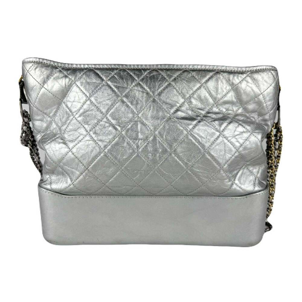 CHANEL Silver Leather Shoulder Bag - Picture 3 of 13